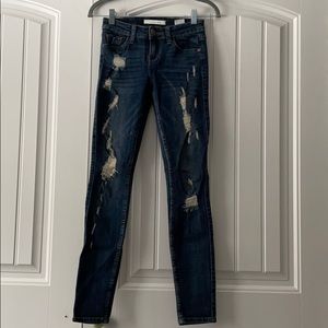 Dark-wash Low rise Skinny jeans